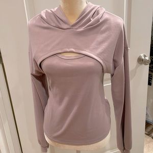 2 piece knit hooded shrug and tank set